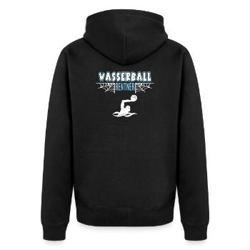 Wasserball Rentner Rente Ruhestand Wasserballer - Unisex Premium Bio Zip Hoodie - Schwarz - Hinten - Nico (187cm)