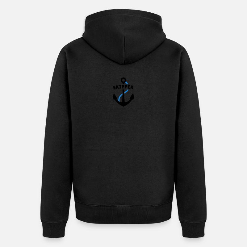 Skipper - Unisex Premium Bio Zip Hoodie - Schwarz