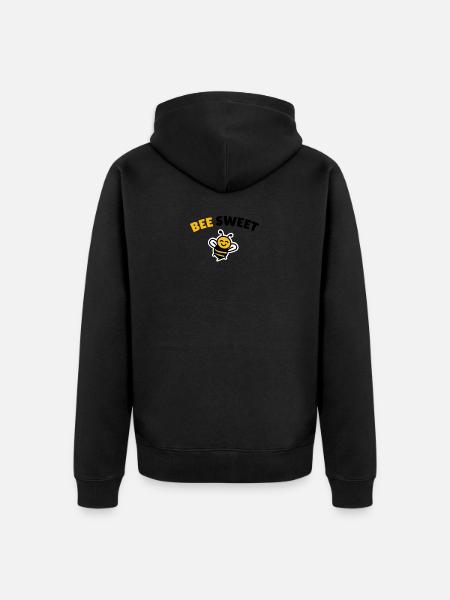 Bee sweet - Unisex Premium Organic Zip Hoodie - black