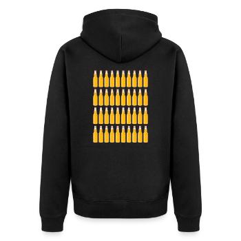 40 Bierflaschen - Bier - 40 Jahre - 40. Geburtstag - Unisex Premium Bio Zip Hoodie - Schwarz - Hinten - Nico (187cm)