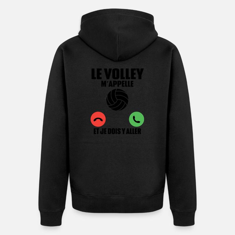 Le Volley m'appelle - Veste à capuche bio Premium Unisexe - noir