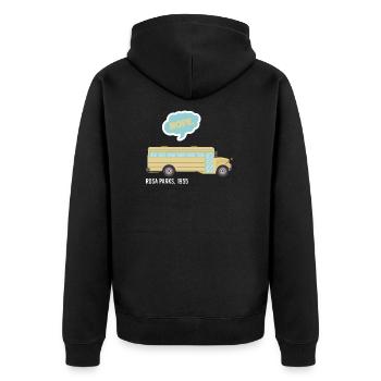 PINK PARKS NEAR VINTAGE GIFT IDEA - Unisex Premium Organic Zip Hoodie - black - Back - Nico (187cm)