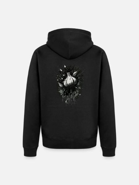 Garlic - Unisex Premium Organic Zip Hoodie - black