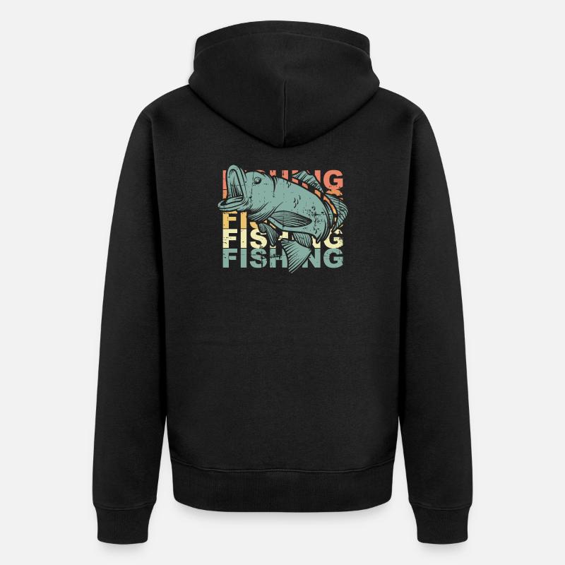 Pêche pêche - Veste à capuche bio Premium Unisexe - noir