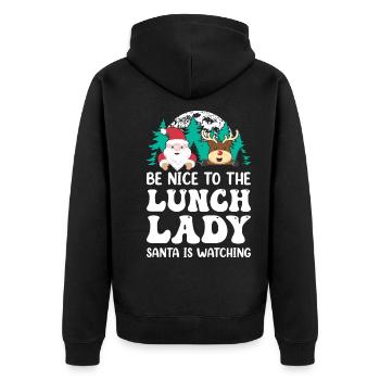 Cadeaux de Noël Noël - Veste à capuche bio Premium Unisexe - noir - Dos - Nico (187cm)