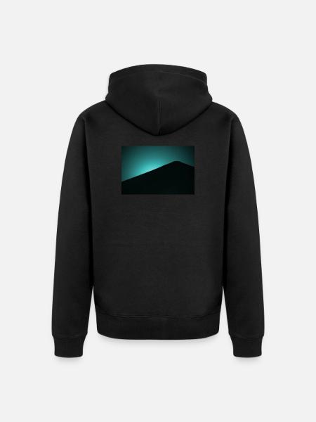 Moonlight blue - Unisex Premium Organic Zip Hoodie - black