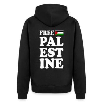 Free palestine - Veste à capuche bio Premium Unisexe - noir - Dos - Nico (187cm)