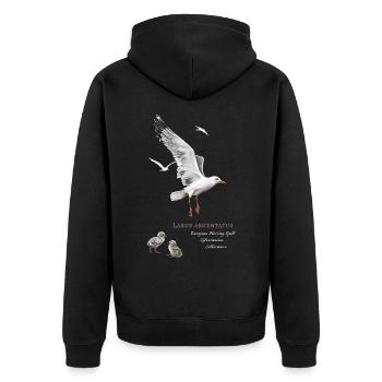 Goéland argenté - Veste à capuche bio Premium Unisexe - noir - Dos - Nico (187cm)