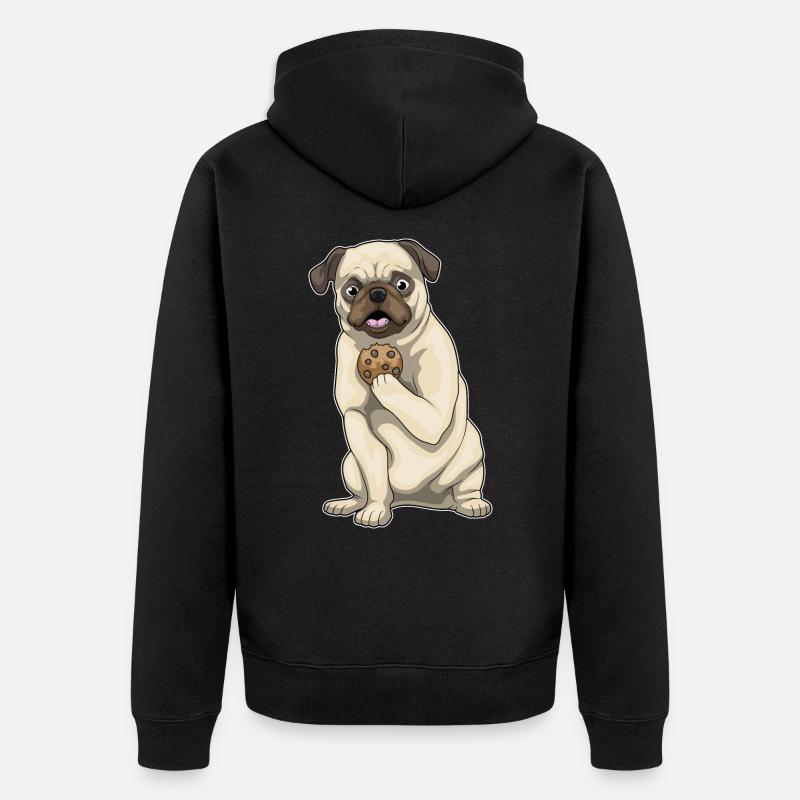 Biscuit Carlin - Veste à capuche bio Premium Unisexe - noir