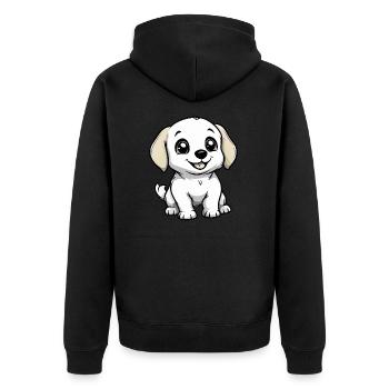 Labrador Chien Mignon - Veste à capuche bio Premium Unisexe - noir - Dos - Nico (187cm)