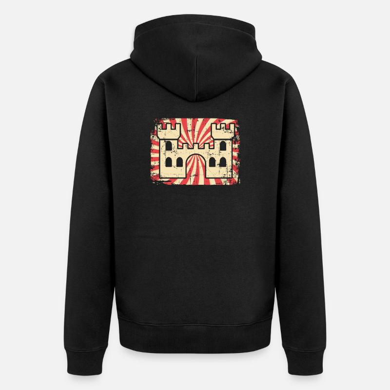 Château - Veste à capuche bio Premium Unisexe - noir