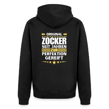 Les joueurs ont mûri à la perfection - Veste à capuche bio Premium Unisexe - noir - Dos - Nico (187cm)