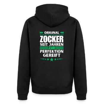 Les joueurs ont mûri à la perfection - Veste à capuche bio Premium Unisexe - noir - Dos - Nico (187cm)