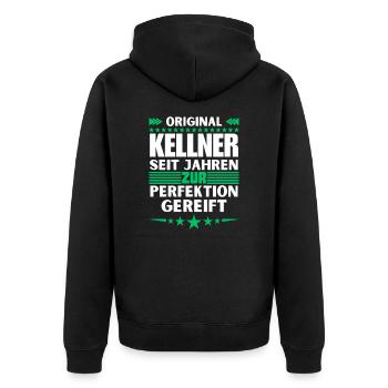 Les serveurs ont mûri à la perfection - Veste à capuche bio Premium Unisexe - noir - Dos - Nico (187cm)