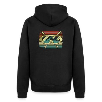 Ski mountains - Unisex Premium Organic Zip Hoodie - black - Back - Nico (187cm)