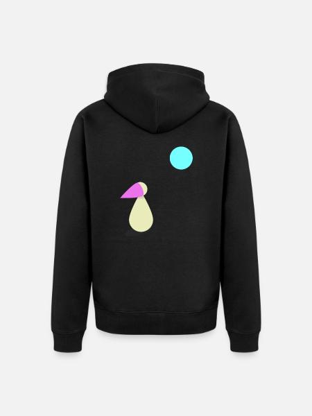 Longing Moonlight Gift - Unisex Premium Organic Zip Hoodie - black