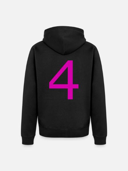 4 - Unisex Premium Bio Zip Hoodie - Schwarz