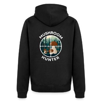 Chasseurs de champignons Saison des champignons Cueilleurs de champignons Saison des champignons - Veste à capuche bio Premium Unisexe - noir - Dos - Nico (187cm)