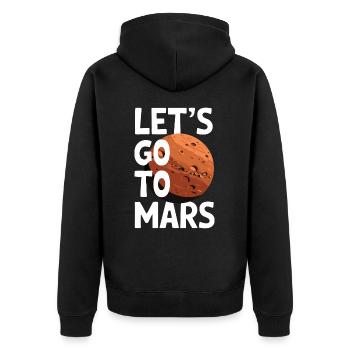 Mars Planète Planète Système Solaire - Veste à capuche bio Premium Unisexe - noir - Dos - Nico (187cm)