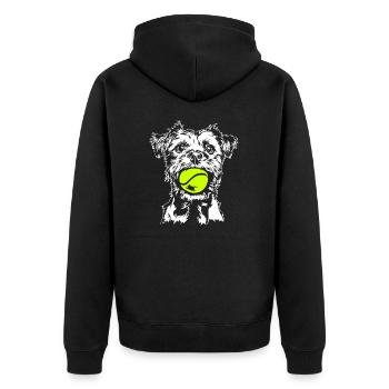 Border Terrier Chien Chien Wilsigns - Veste à capuche bio Premium Unisexe - noir - Dos - Nico (187cm)