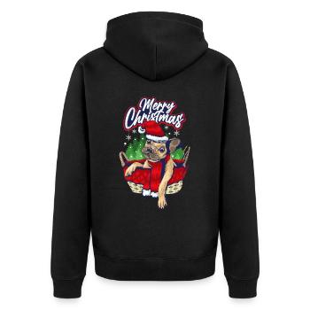 Cadeaux de Noël Noël - Veste à capuche bio Premium Unisexe - noir - Dos - Nico (187cm)