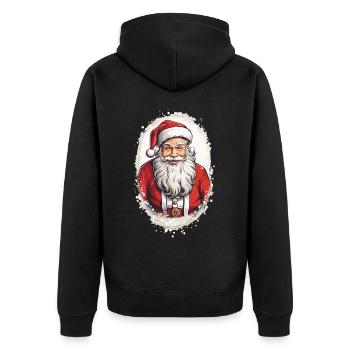Père Noël magique nordique - Veste à capuche bio Premium Unisexe - noir - Dos - Nico (187cm)