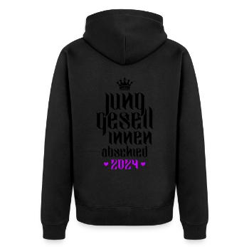 Enterrement de vie de garçon 2024 enterrement de vie de jeune fille - Veste à capuche bio Premium Unisexe - noir - Dos - Nico (187cm)