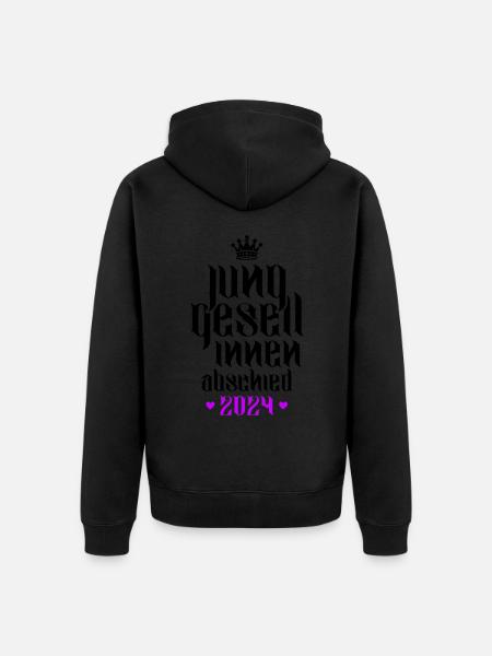 Jga 2024 Junggesellinnenabschied - Unisex Premium Bio Zip Hoodie - Schwarz