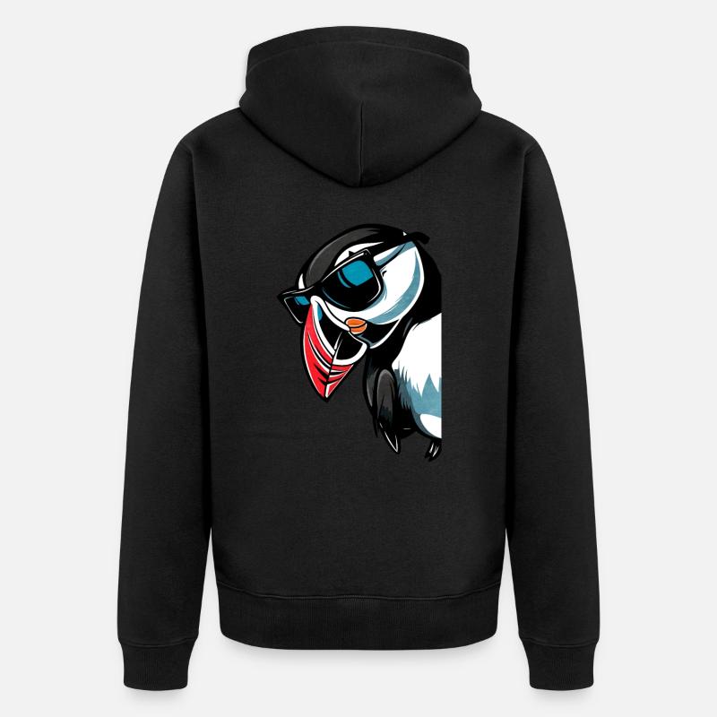 Cadeau pour les macareux moines - Veste à capuche bio Premium Unisexe - noir