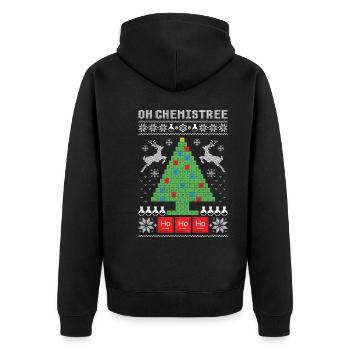 Chemistree Laid Noël - Veste à capuche bio Premium Unisexe - noir - Dos - Nico (187cm)