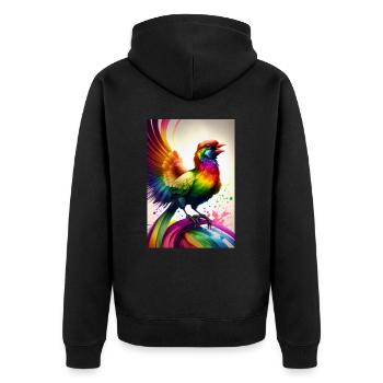 Pride Bird CSD LGBT LGBTQ LGBTQ+ Gay Pride - Veste à capuche bio Premium Unisexe - noir - Dos - Nico (187cm)