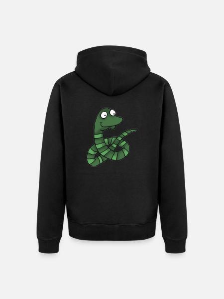 Schlange 1 - Unisex Premium Bio Zip Hoodie - Schwarz
