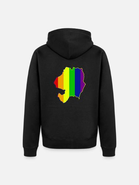 Wicklow Pride - Unisex Premium Organic Zip Hoodie - black