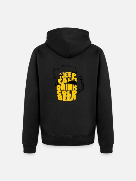 cold beer - Veste à capuche bio Premium Unisexe - noir