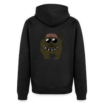 Chien maléfique - Veste à capuche bio Premium Unisexe - noir - Dos - Nico (187cm)