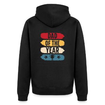 Dad of the year original gift father's day - Veste à capuche bio Premium Unisexe - noir - Dos - Nico (187cm)