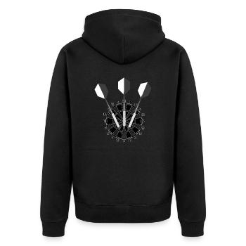 Dard - Veste à capuche bio Premium Unisexe - noir - Dos - Nico (187cm)