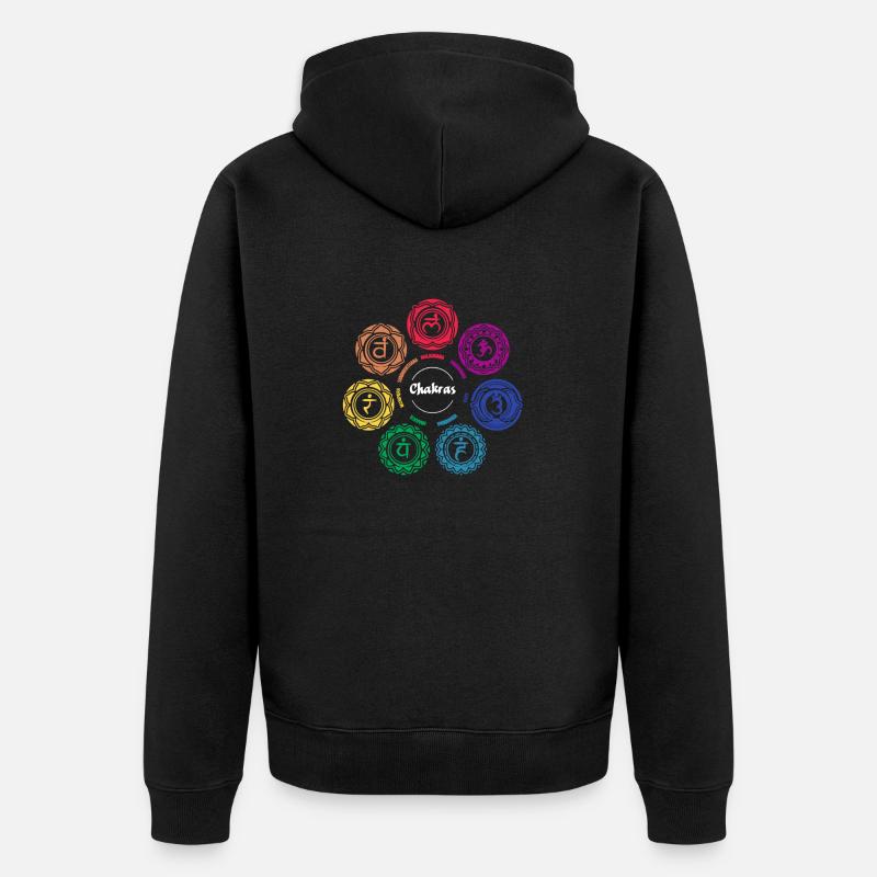 Chakra - Veste à capuche bio Premium Unisexe - noir