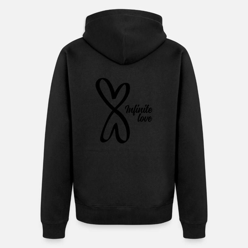 Amour infini - Veste à capuche bio Premium Unisexe - noir