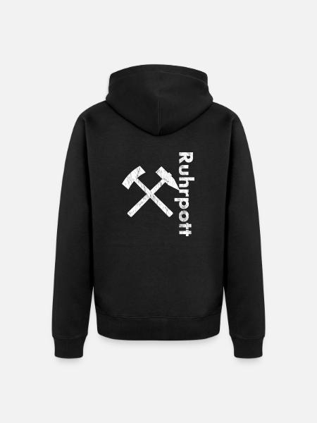 Ruhrpott Vertikal - Unisex Premium Bio Zip Hoodie - Schwarz