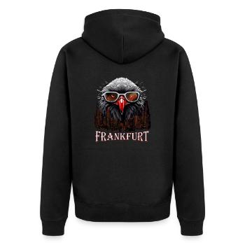 Frankfurt T-shirt Frankfurter Hessen FFM Adler - Veste à capuche bio Premium Unisexe - noir - Dos - Nico (187cm)