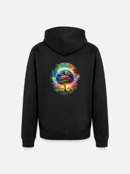 Terre féérique - Veste à capuche bio Premium Unisexe - noir