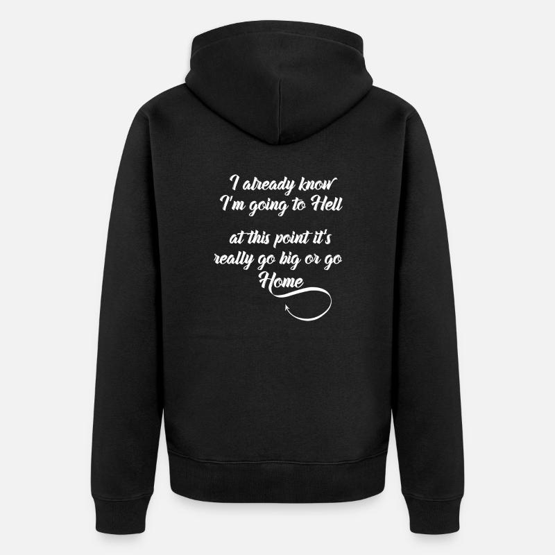 Daring Daredevil Tee - Unisex Premium Organic Zip Hoodie - black