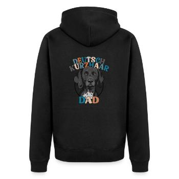 Chiens de papa allemands à poil court Chiens de chasse Wilsigns - Veste à capuche bio Premium Unisexe - noir - Dos - Nico (187cm)