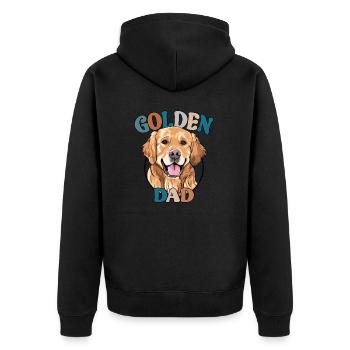 Golden Dad Golden Retriever chiens chien Wilsigns - Veste à capuche bio Premium Unisexe - noir - Dos - Nico (187cm)