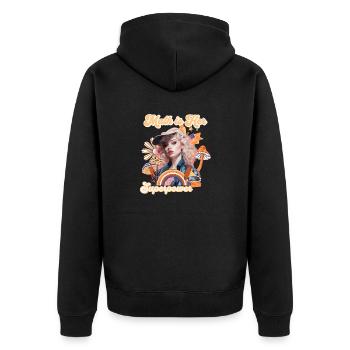 Girl Women Power Mathematics Lover Math Student - Unisex Premium Bio Zip Hoodie - Schwarz - Hinten - Nico (187cm)