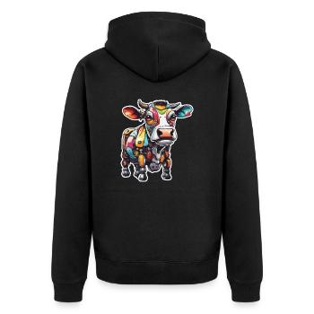 Robot Animal / AI / Mechanized Animals / Comic - Unisex Premium Organic Zip Hoodie - black - Back - Nico (187cm)