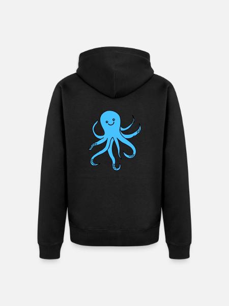 Octopus Octopus - Unisex Premium Organic Zip Hoodie - black