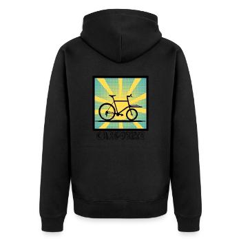 Vélo cargo Popartstyle, Vélo cargo - Veste à capuche bio Premium Unisexe - noir - Dos - Nico (187cm)