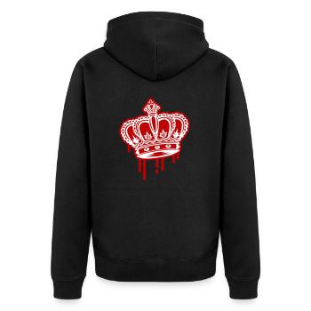 Crown Blobs - Unisex Premium Organic Zip Hoodie - black - Back - Nico (187cm)